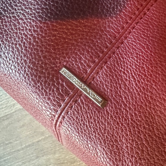 Rebecca Minkoff Genuine Leather 5-Zipper Moto Satchel in Rich Burgundy - Picture 2 of 7